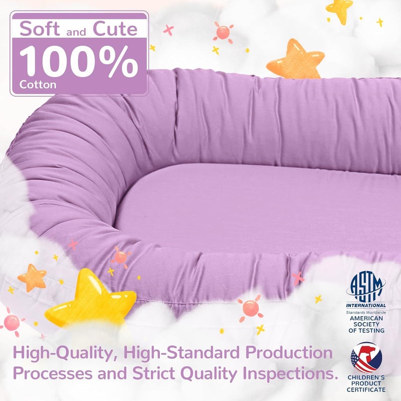 EAQ Baby Lounger, Infant Lounger for Newborn,Portable Baby Nest Cover Breathable & Soft, Newborn Essentials - Image 3